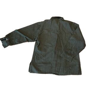 Vintage J & A Collection Made in USA Button Down Shirt Military OD Green Cotton
